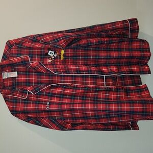 Disney Store Plaid Pajamas Button Down Shirt and Pants